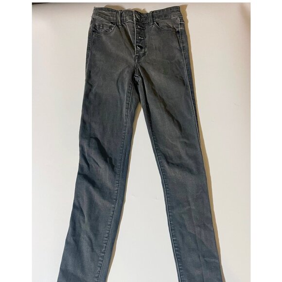 women's Abercrombe Jeans Pre Owned Black High Rise Super Skinny W23 L31 - Picture 1 of 9